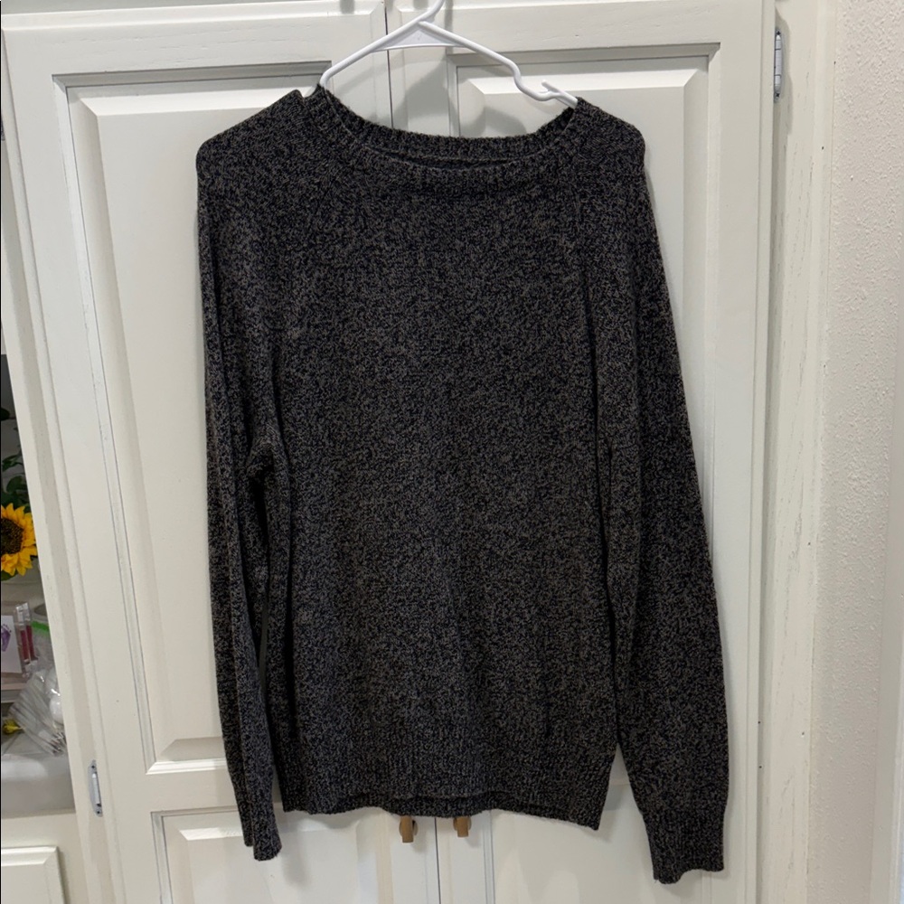 J. Crew Men's Charcoal Marled Crewneck Sweater